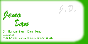jeno dan business card